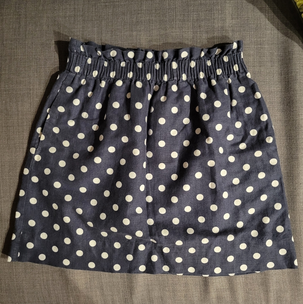 Cotton-linen blend sidewalk skirt